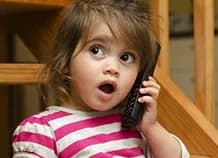 Child improving speech with speech therapy