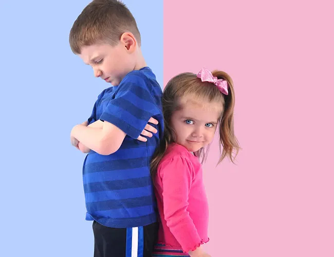 Els nens són de blau i les nenes de rosa