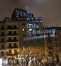 image of building with a message