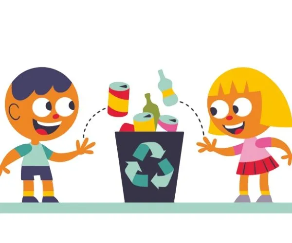 How does recycling help improve children's skills?