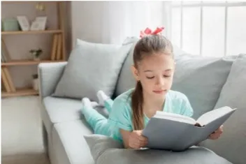 girl reading a book