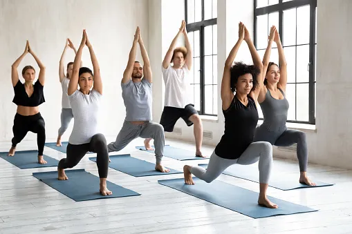 people doing yoga